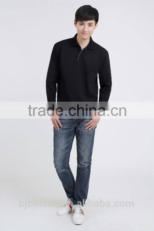 2015 new style 260 g long sleeve polo shirt polo shirt long sleeve men on stock