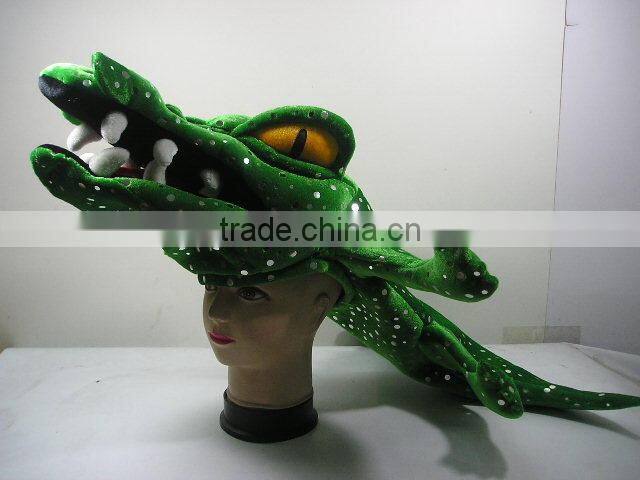 plush crocodile hat ,Cartoon animal hat,party hat