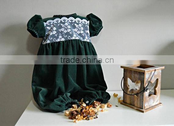 New Born Baby Clothes Girl Boutique With Front Lace Baby Girl Romper