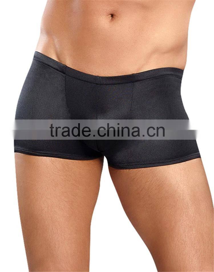 Promotion cheap fashion men plain shorts silk boxer shorts