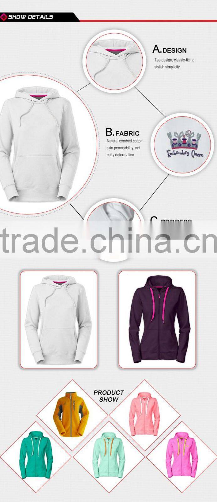 New look slim fit 100% cotton blank hoodies