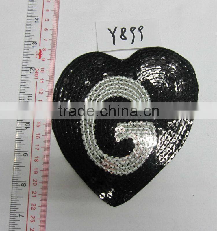 embroidery sequin letter badges