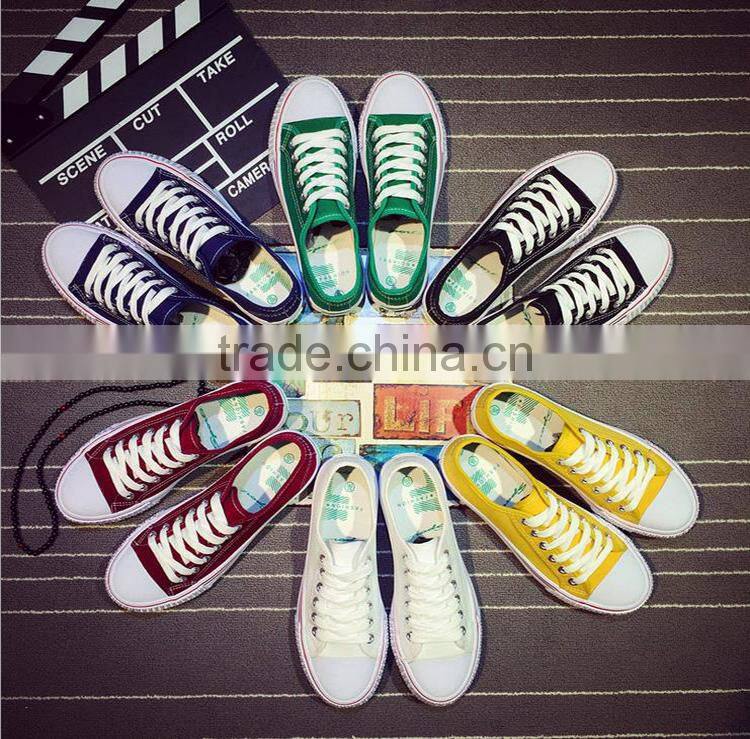 Woman school sport casual walking flat canvas shoes