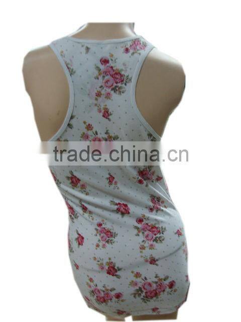 womens slim fit cutting cotton singlet