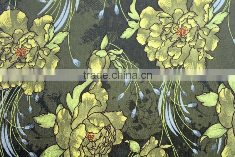 100% polyester woven floral design fabric for women