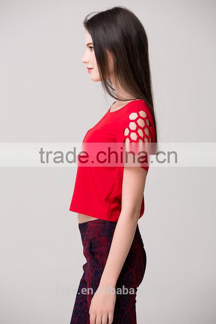 polyester t-shirt for women plain t-shirt casual t-shirt