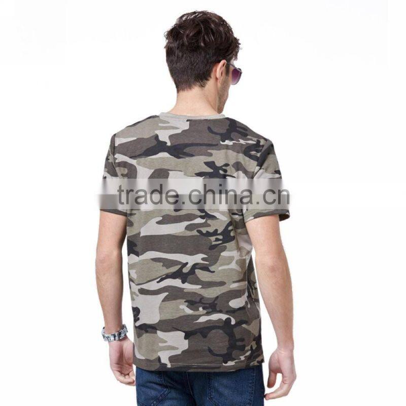 good sale camouflage short sleeve cotton tee shirt clothing manufacturers in China