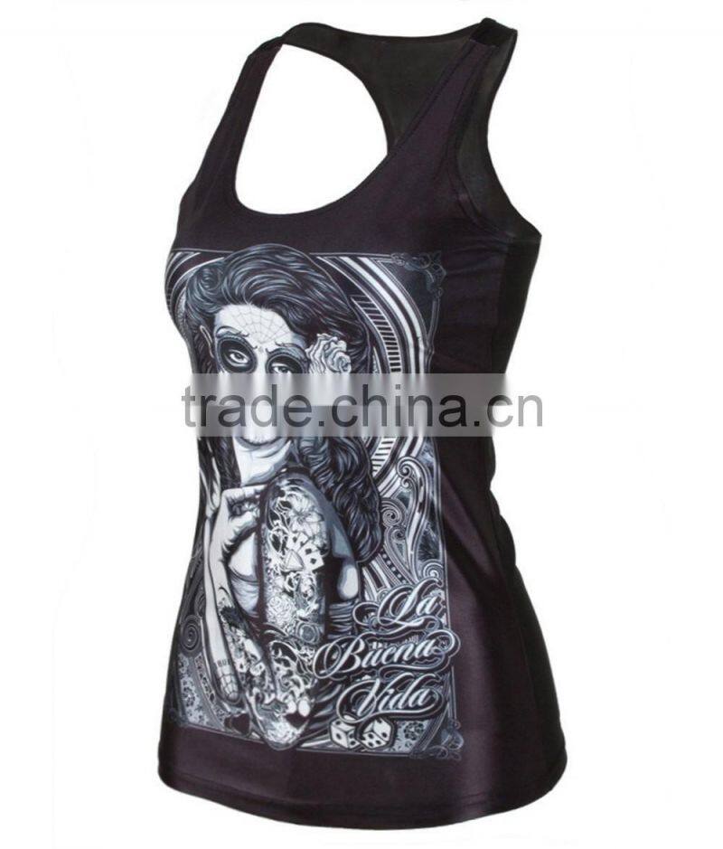 Girls Printed Sleeveless T Shirt Singlet Tank Tops