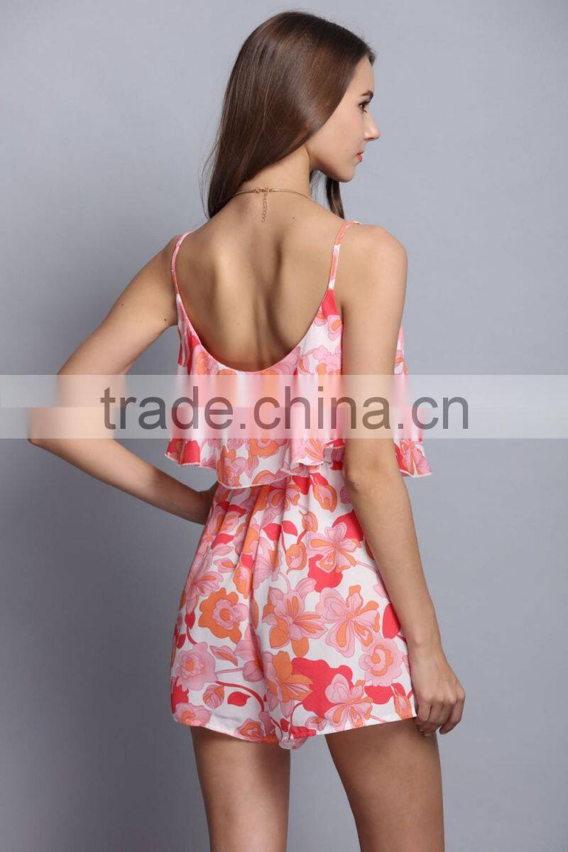 New fashion Ladies dresses sleeveless summer Korean floral dress for sale