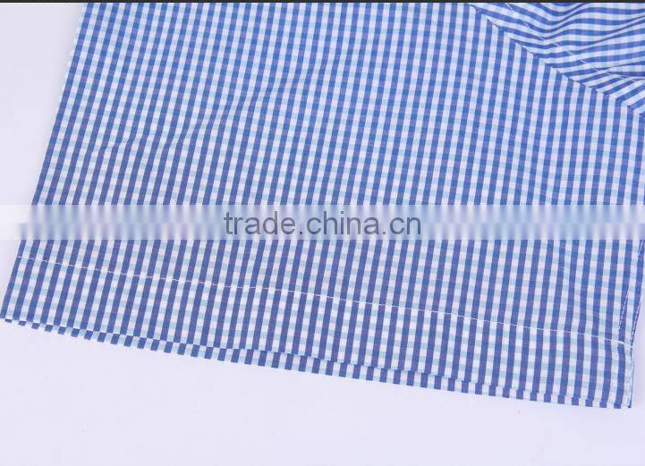 2017 Spring lastest plaid short sleeve shirt