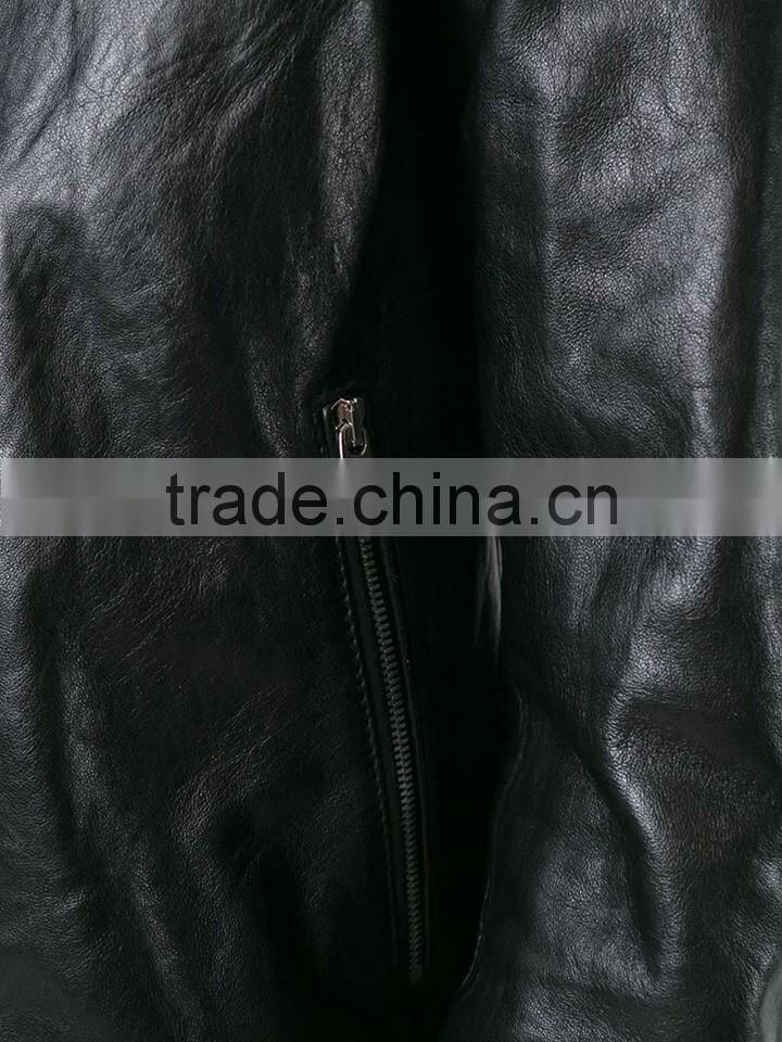 Newly Arrived Wholesale Plain Dyed Men Embossed Genuine Leather italian leather coats