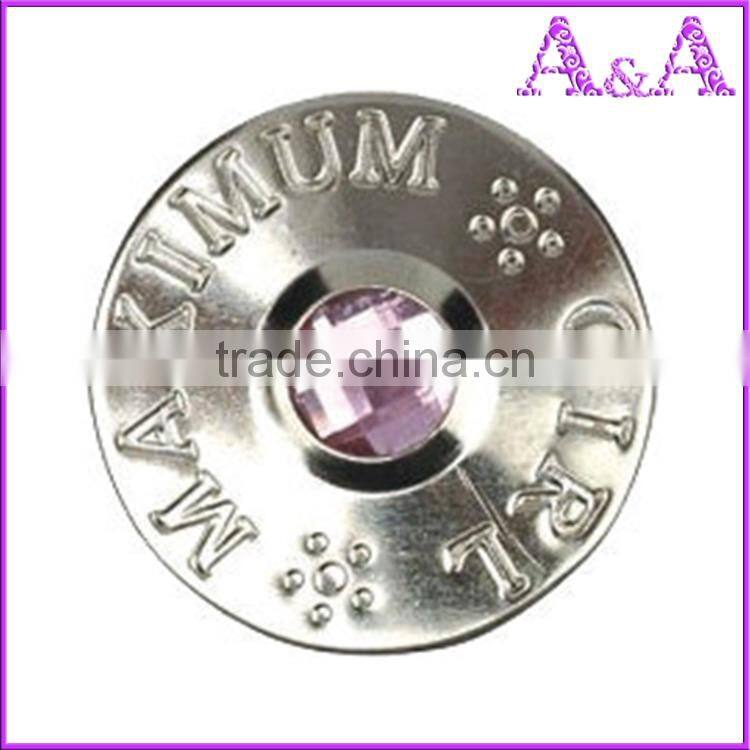 metal jeans buttons with stone custom jeans button high qualiity button