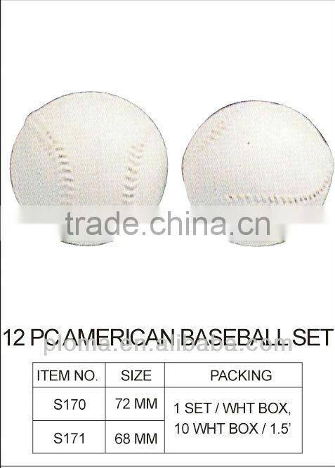 KID OUTDOOR TOYS (S171) 12PC AMERICAN BASEBALL SET