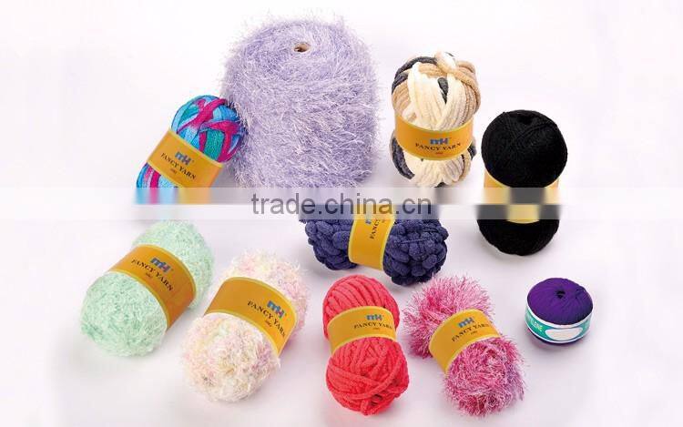 Fishnet fancy yarn for knitting scarf