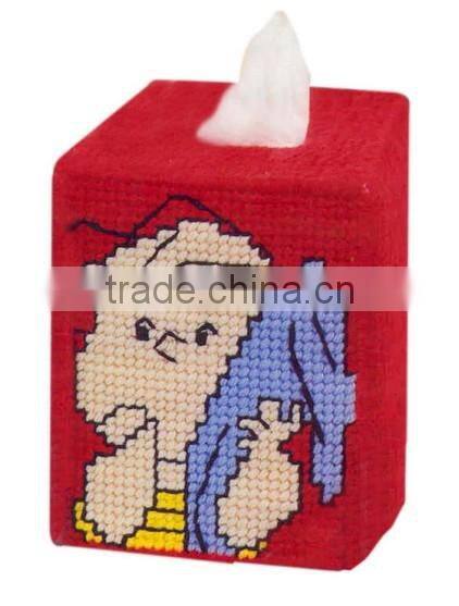 DIY goods,3D Cross stitch Embroidery.beautiful.Tissue Box-002-01