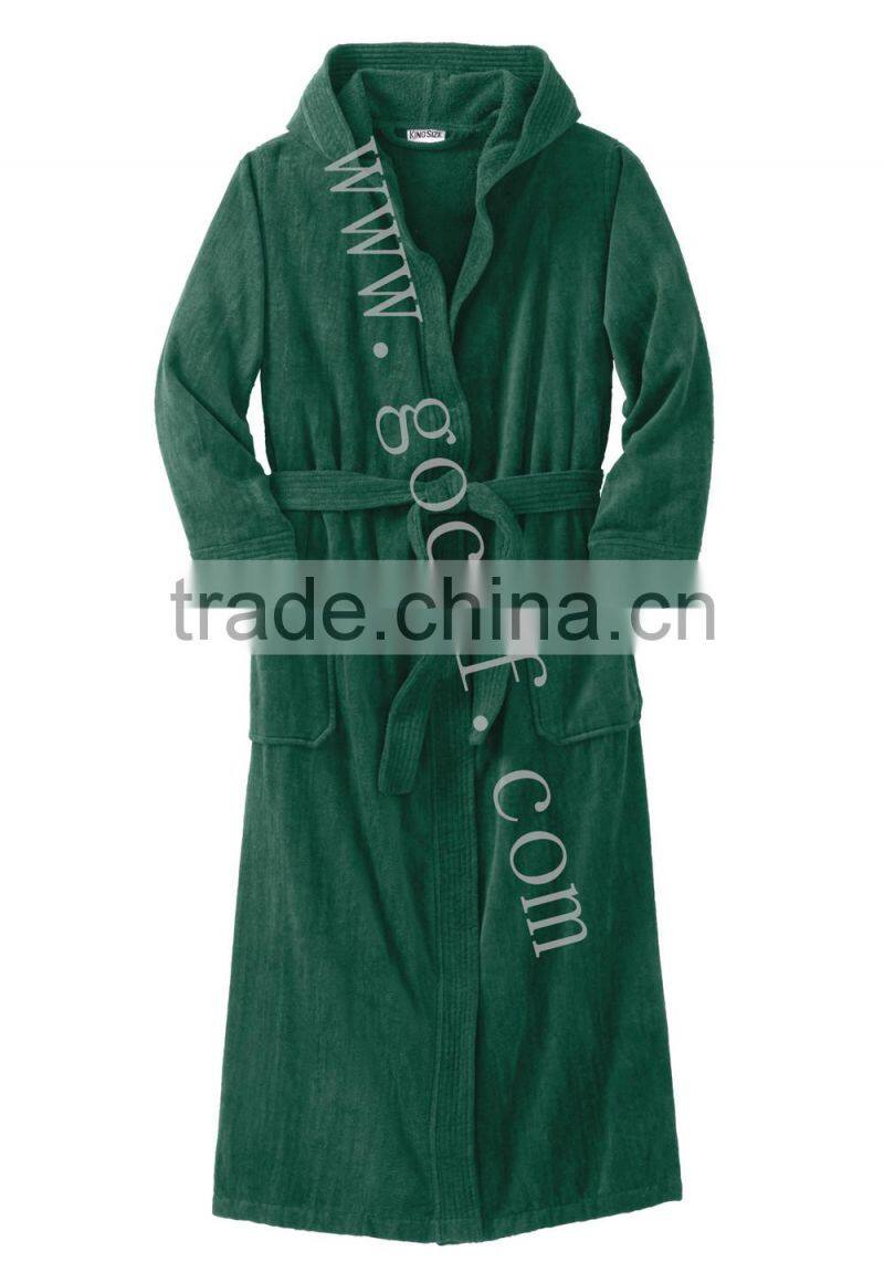 100 cotton terry velour bathrobe