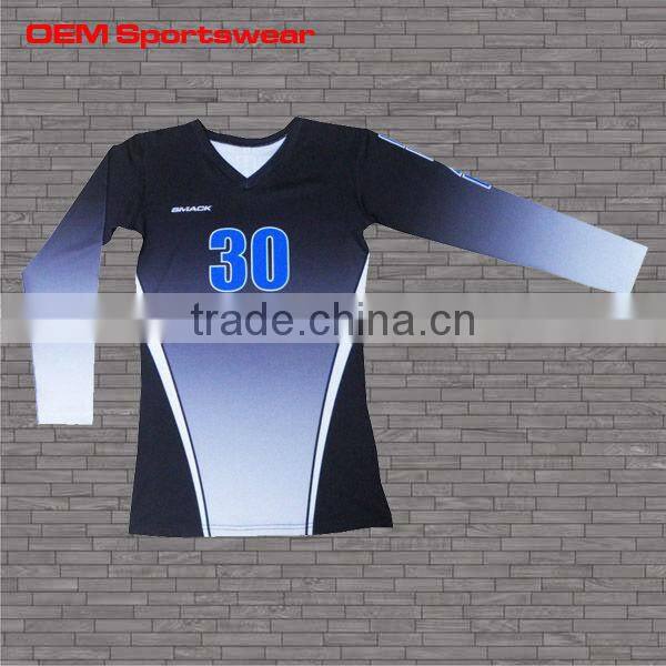 Wholesale custom sublimated volleyball uniform for men
