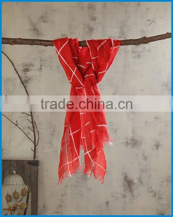 Wholesale new fashion 100% linen woman scarf