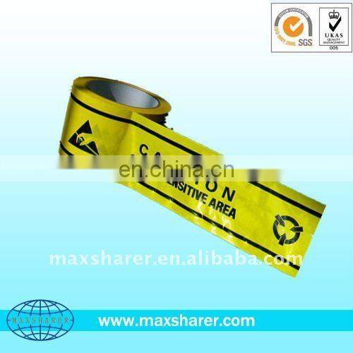 Yellow antistatic esd floor warning label