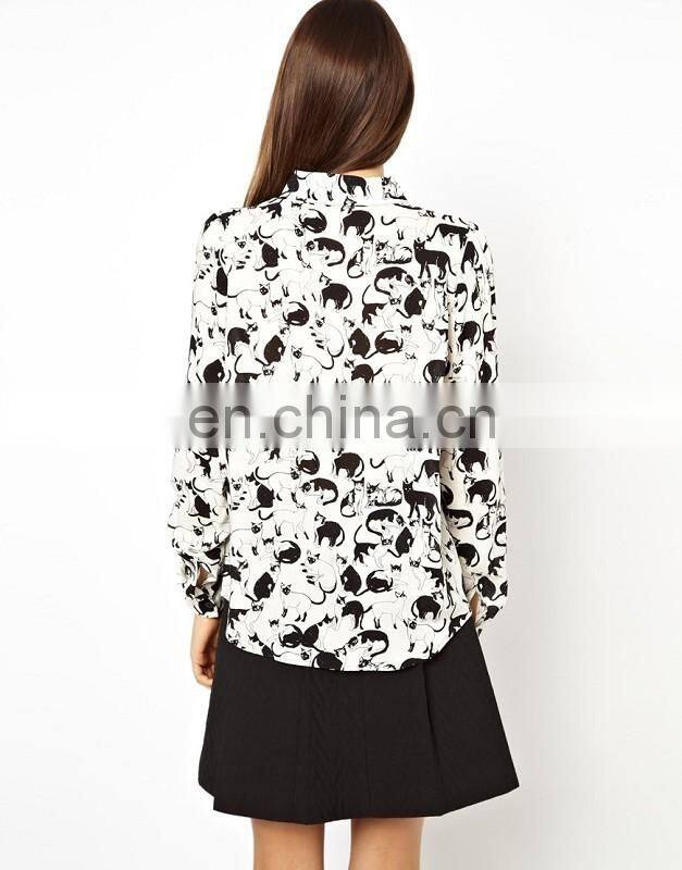 Wholesale fashion design office lady blouse factory directly sell office wear blouse ladies