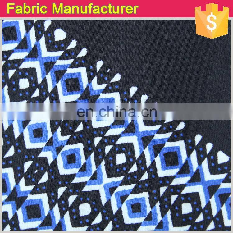 Onway Textile shaoxing printing factory 100%polyester dty softest fleece black and white series printed fabric for lady garments