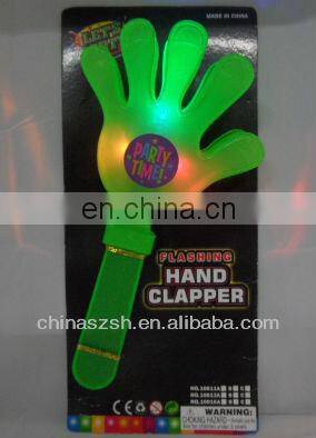 Wholesale cheering props hand shape plastic light up LED flashing clapper
