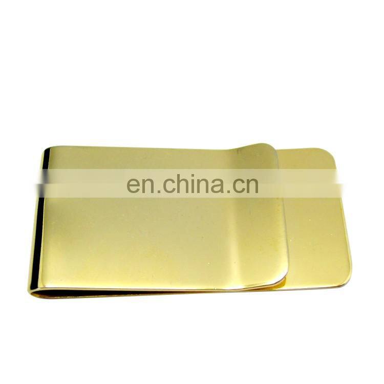 custom metal gold engraved money clip for sale