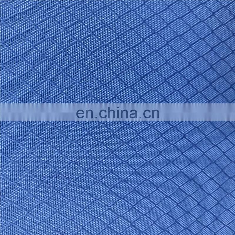 420D 100% polyester fabric customized yarn diamond lattice coated for bag luggage fabric