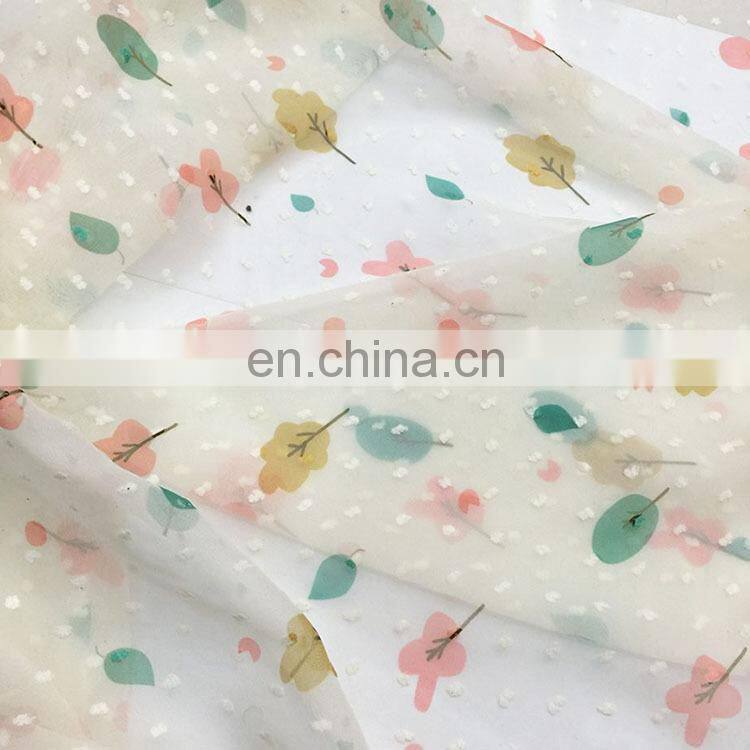 2020 new design chiffon printed fabric 75D for women's dress