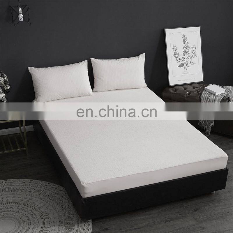 100% Cotton Removable Bed Mattress Cover Coated with Waterproof TPU Layer with Elastic Band