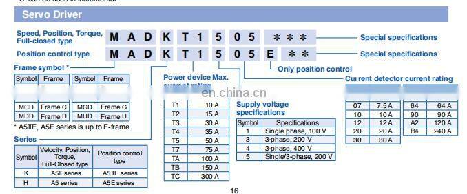CNC Router AC Servo Motor Panasonic 400w MBDKT2510E Drive