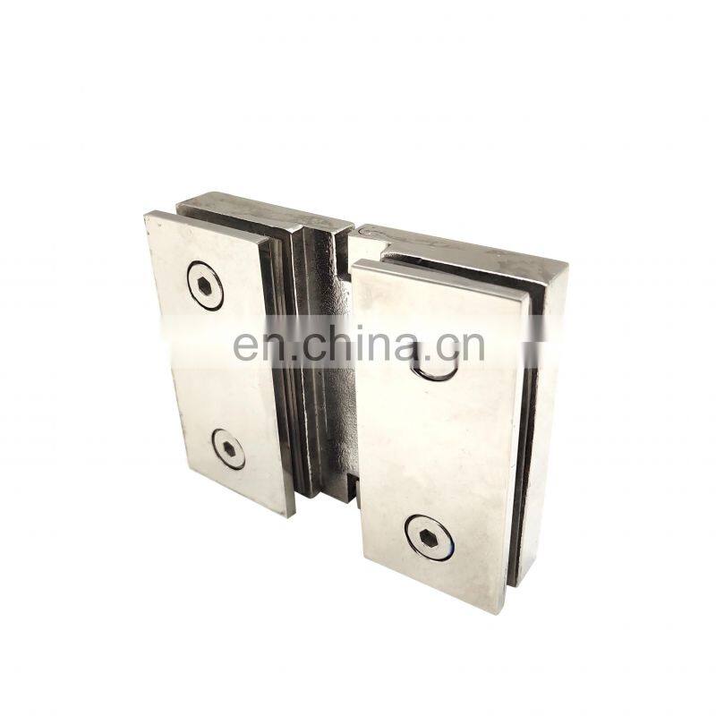 SS304 Bathroom Clamp Hinges flexible glass door hinge clamp Single Hinge