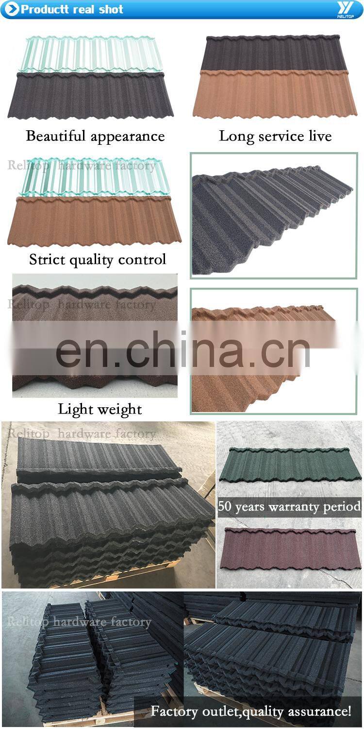 Stone Chip Coated Metal Roofing in Nigeria Colorful aluminum zinc Steel Roofing Tile price in the philippines