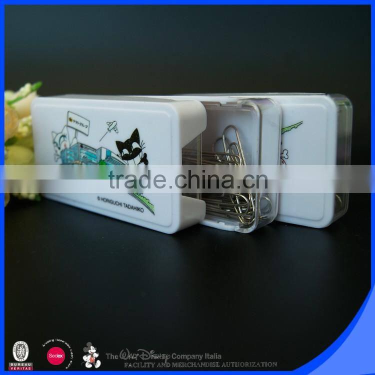 Variety color imprinted on pp box package normal paper clip silver nickel