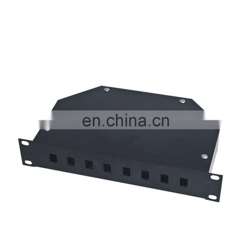 MT-1022 Wholesale 10" Rack Mount Type Metal 1U Fully Loaded 10 Inch 8 Port Type Fiber Patch Panel With SC LC FC ST Adaptor