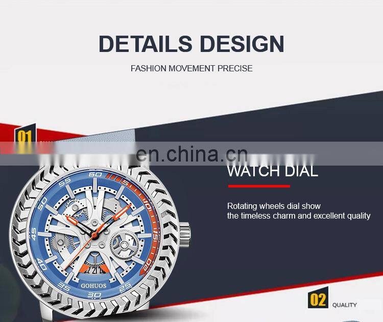 Gohuos UV2010 Tourbillon Automatic Man Watches Waterproof Fashion Mens Mechanical Watch