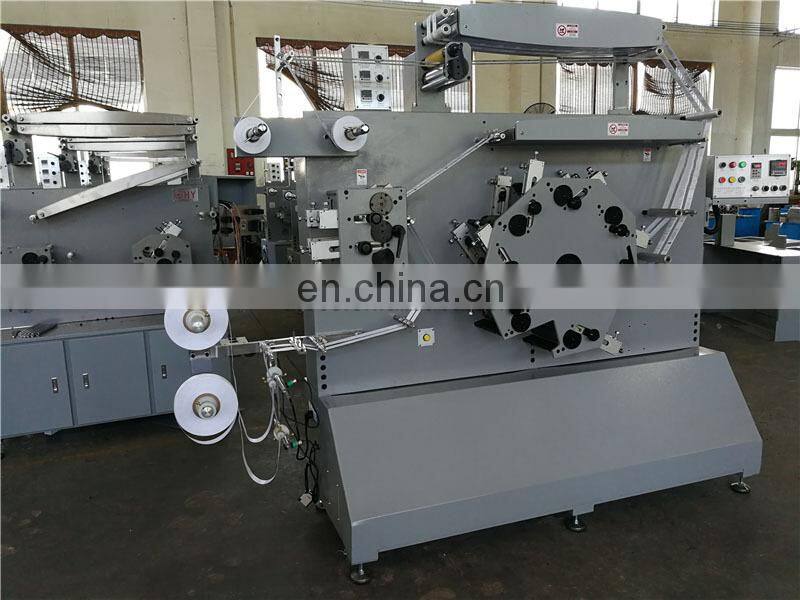 UGS62S 6 front 2 back Color Double Side Automatic Fabric Tape Ribbon Flexo Printing Machine, Clothing Label Flexographic Printer