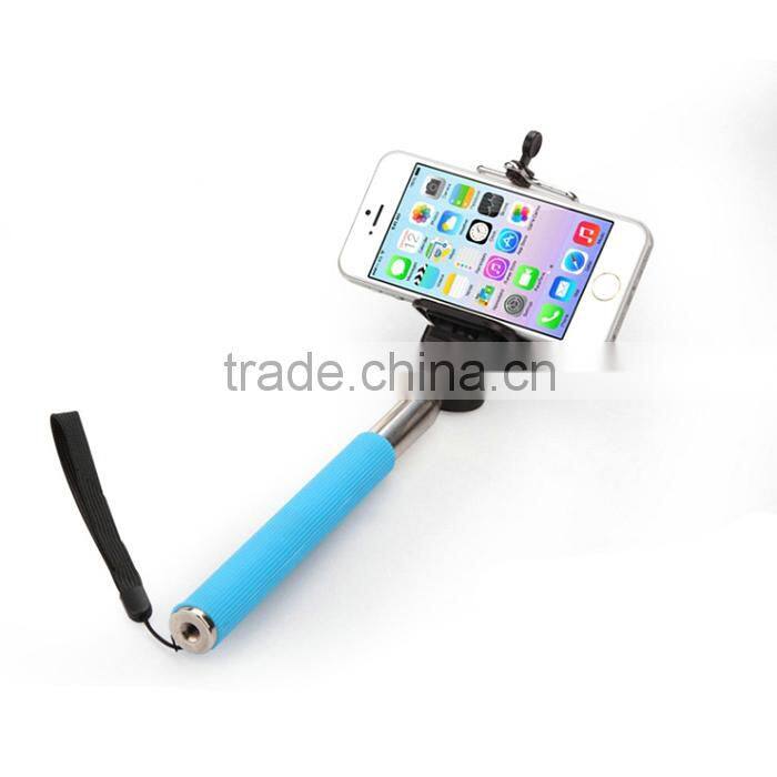 2015 hot sale products selfie stick with bluetooth shutter button monopod selfie stick