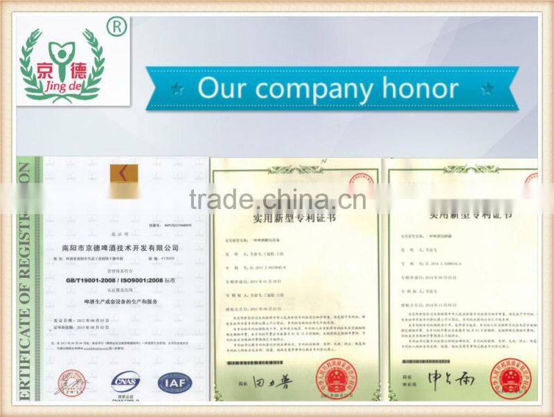 The average daily output 500 L beer brewing equipment