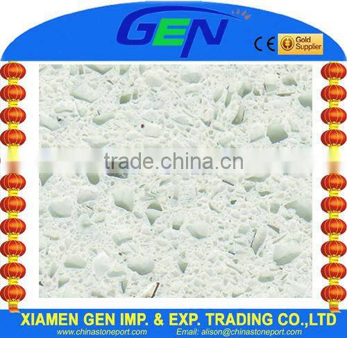 glacier white engineered quartz stone