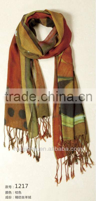elegent women silk/cashmere scarves/shawl