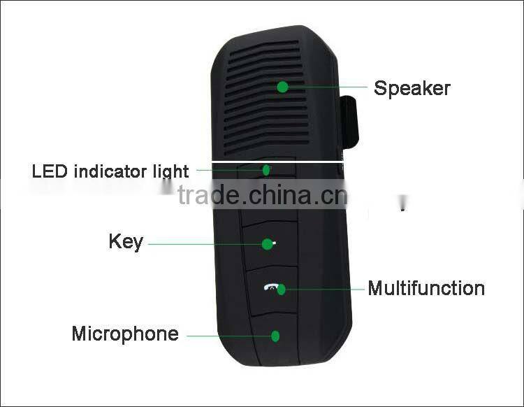 2013 Best Quality new support five lauguage change super mini handsfree bluetooth car kit v3.0
