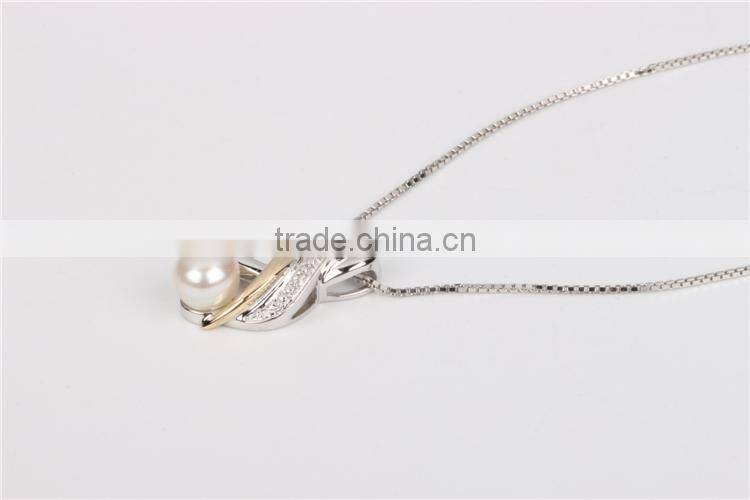 fashion pearl neck pendant 925 silver