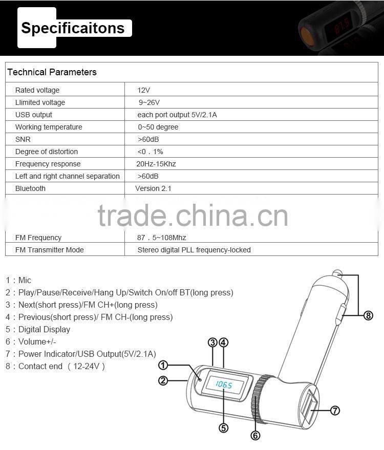 Mini Bluetooth FM Radio Broadcast Transmitter fm Car Transmitter Fashion Looks Bluetooth Adapter Cheap