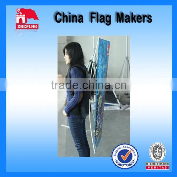 Custom backpack flying x flag advertising backpack banner