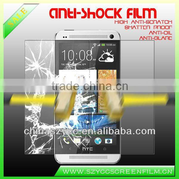 2013 New Products PAC 4-6H Hardness Factory Supply Anti-shatter Screen Film For HTC one