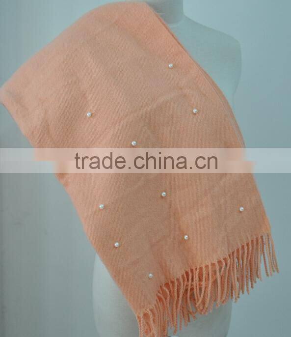 Wholesale New Tassel Wool Acrylic Pearl Fashion Ladies Shawls and Scarves Pashmina