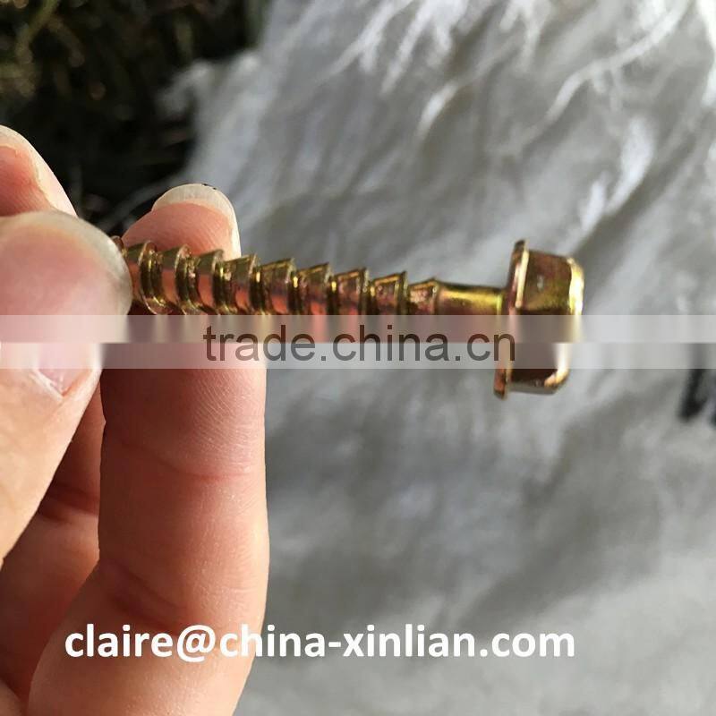 XL-B43 Yellow zinc plated roofing screws