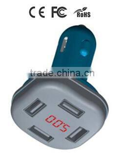 High Power 4 Port USB Car Charger for All Electrical Appliances with USB Charging Interface