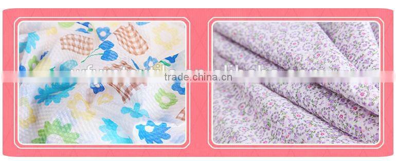 2015 New Products 100% Seersucker Printed Viscose Fabric